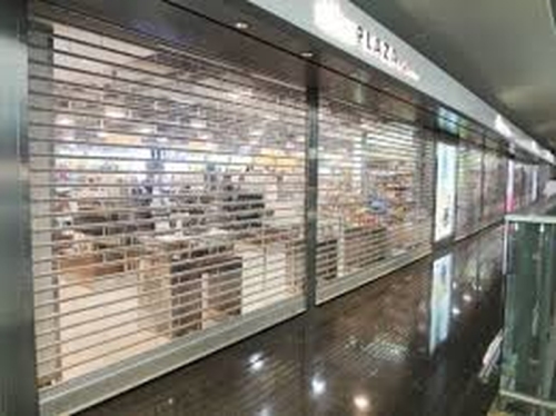 Vertical PC Transparent Commercial Crystal Shutter Door