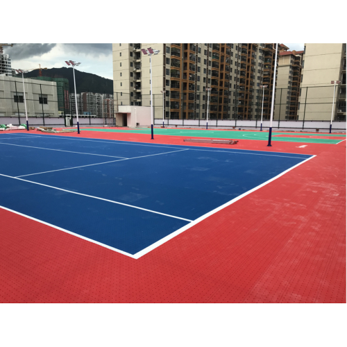 Sistema de pisos esportivos portáteis de basquete ao ar livre