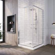 Frameless Double Sliding Tempered Glass Shower Door Enclosure