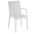 Moderner Rattan Design Stuhl mit Armlehne