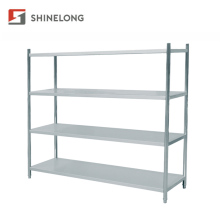 Customized 4 Layer Stainless Steel Supermarket Kitchen Corner Display Shelf