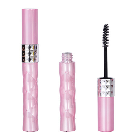 Wavy Pink Waterproof Mascara Tube Empty