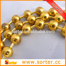 gold colored shimmer ball chain