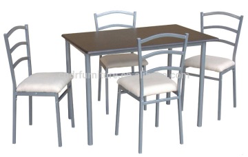 E2 standard MDF board with PVC veneer top dining table set