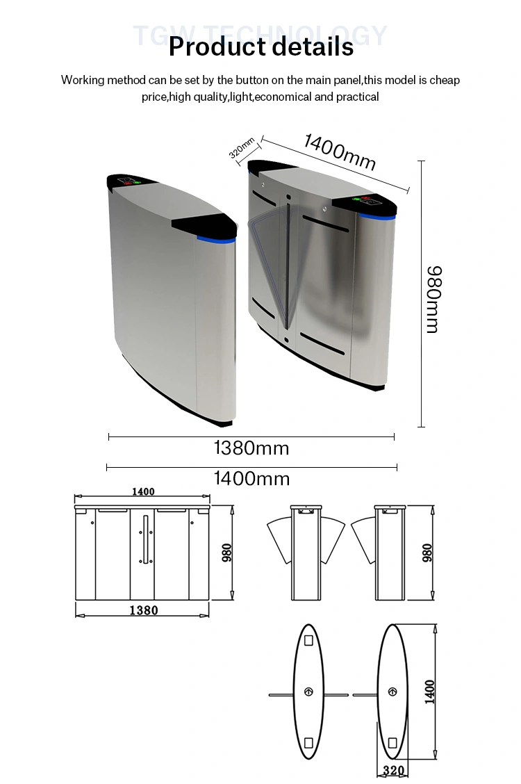 Turnstile Access Control for Gymautomatic Subway Turnstile Gateflap Barrier Turnstile Portable Turnstile