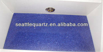 China wholesale sapphire blue quartz stone countertop