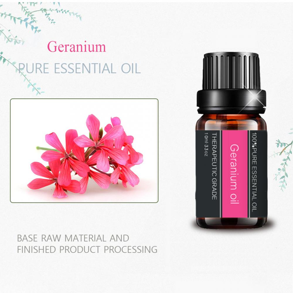 Natural Geranium Essential Oil Skin Care Body Massage