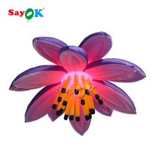 6.8ft Purple LED Lighting Inflatable Flower for Party Decorations and Advertisements
