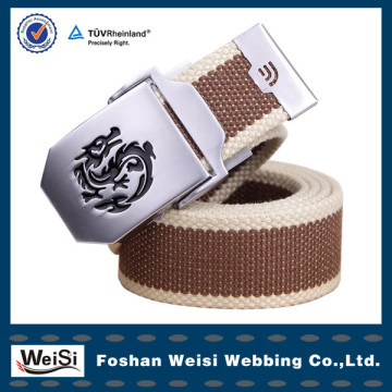 customized design cotton canva rubber belt