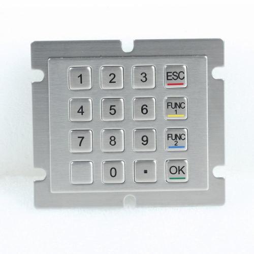 Keypad logam untuk mesin penjual otomatis dan kios swalayan