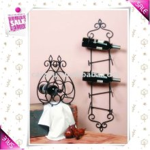 Wall mounted metal wine rack
