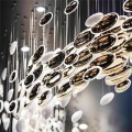 Lobby moderno de techo lámparas de lámparas de cristal de lujo iluminación