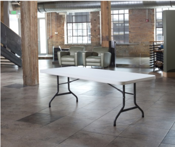 6 FT COMMERCIAL PLASTIC FOLDING BANQUET TABLES