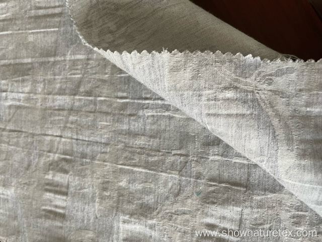 cotton linen mixed jacquard fabric