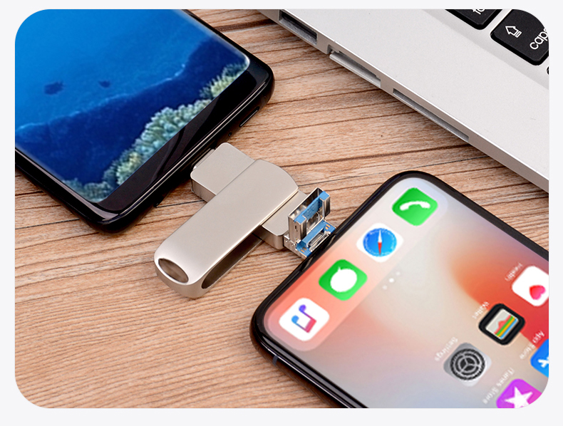 محرك فلاش USB 3 في 1 لأجهزة iPhone