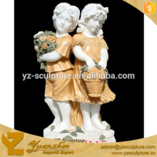lovely girl carving stone figure sculpture for indoor decoration