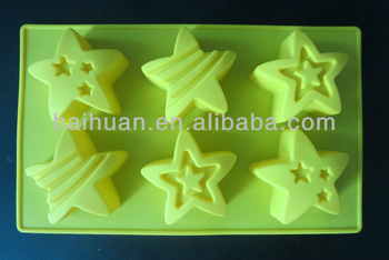 silicone star shaped cake mould