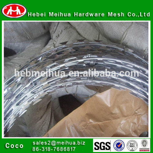 low price razor wire for sale/concertina razor barbed wire with pallet/concertina wire specifications from factory