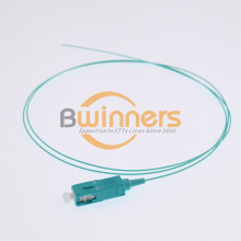 SC UPC Fiber Optical Pigtail 50I125 OM3 0.9mm LSZH 1M Aqua Jacket, Aqua Connector
