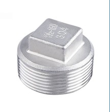 304 Stainless Steel Square Plug Outer Thread Pipe Cap