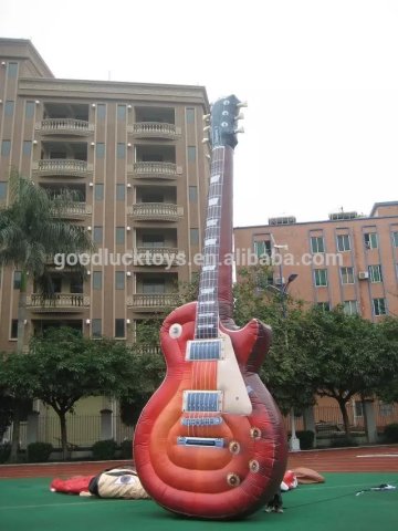 2015 new design inflatable giant pvc guitar, inflatable air guitar, custom inflatable guitar