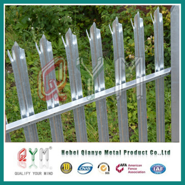 W D Type Metal Palisade Fence / Galvanized Palisade Fencing