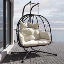 Adjustable Waterproof Moon Cane Hanging Chair