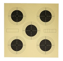 Tactical Brown 14x14cm Shooting Competition Paper Targets - 100pcs/Bag
