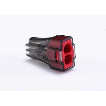 Push Wire Connectors 2 Poles Black Red Housing