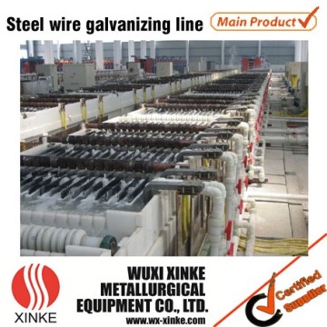 Automatic steel wire electrolytic galvanizing line