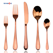 Gold bulk cutlery, gold flatware restaurant, set of gold cutlery