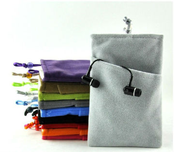 Velvet mobile phone pouch