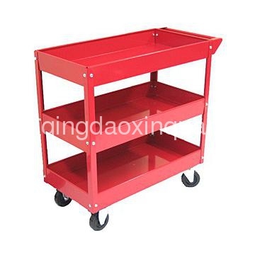 3 Tray Rolling Metal Tool Utility Cart