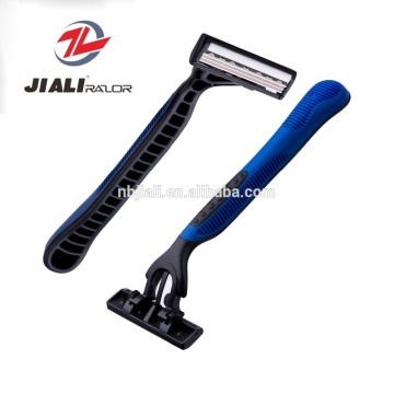 high quality three blades disposable razor with lubricant