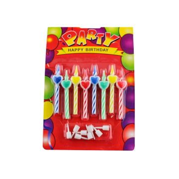 Party Time Spiral Heart Birthday Candles