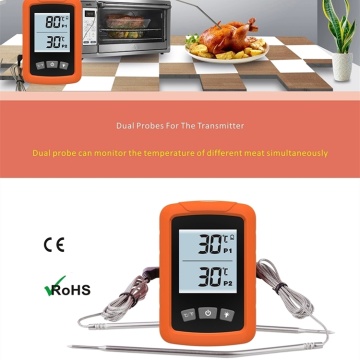 Dual Sonden RF Wireless Control Grill Thermometer