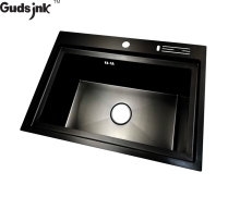Nano Black kitchen sink single bowl handmade sink