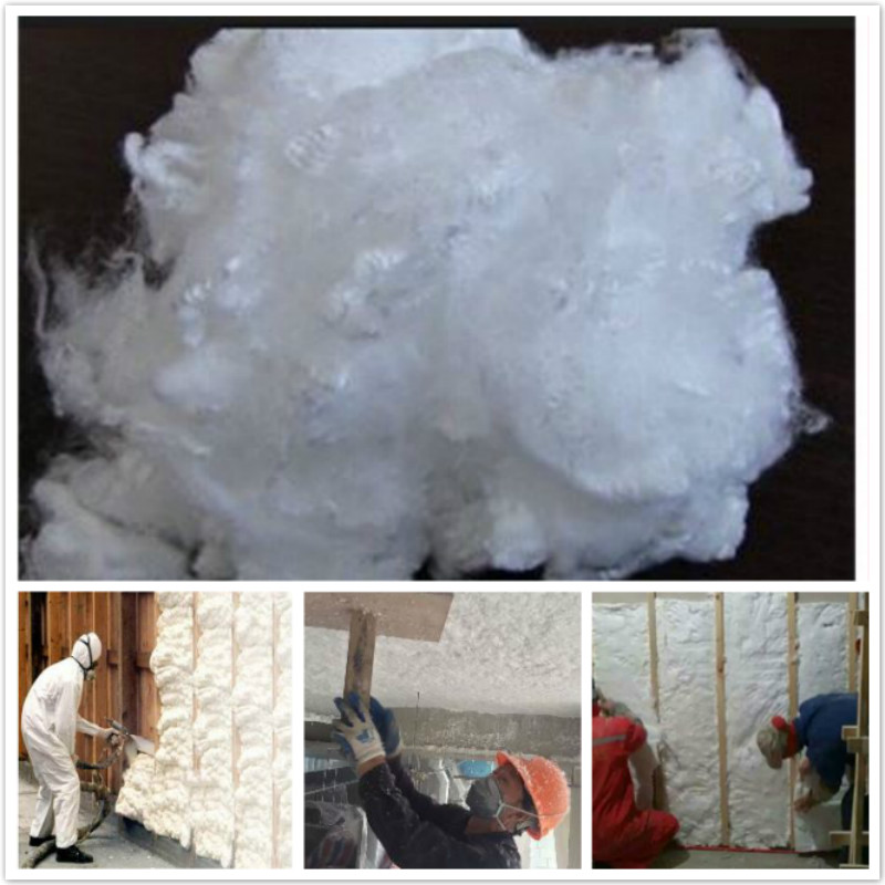 Sprayed Acoustic Insulation Fiberglass Wool Blown in Insulation