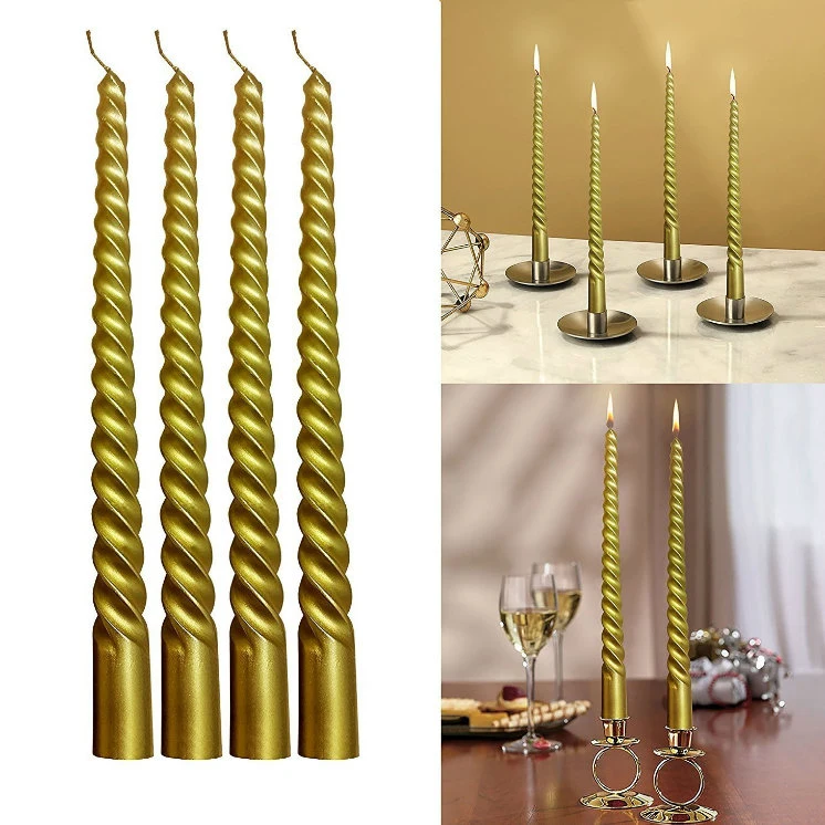 Wholesale Religious Twisted Metallic Spiral Candles