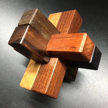 Unique Customized Wooden Kong Ming Lock Puzzle Toy - Personalized Chinese Novelty Gift for Christmas Easter