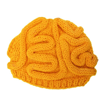 Hand Knitted Brain Hat Beanie, Handmade Winter Cap