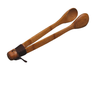 Bamboo salad bread food serving tong BBQ clip