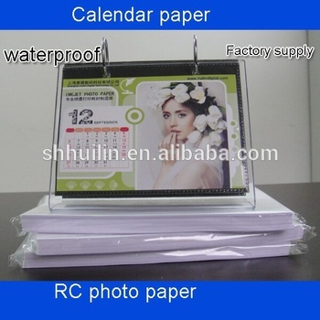 unique design cheap price double sided glossy calendar photo paper