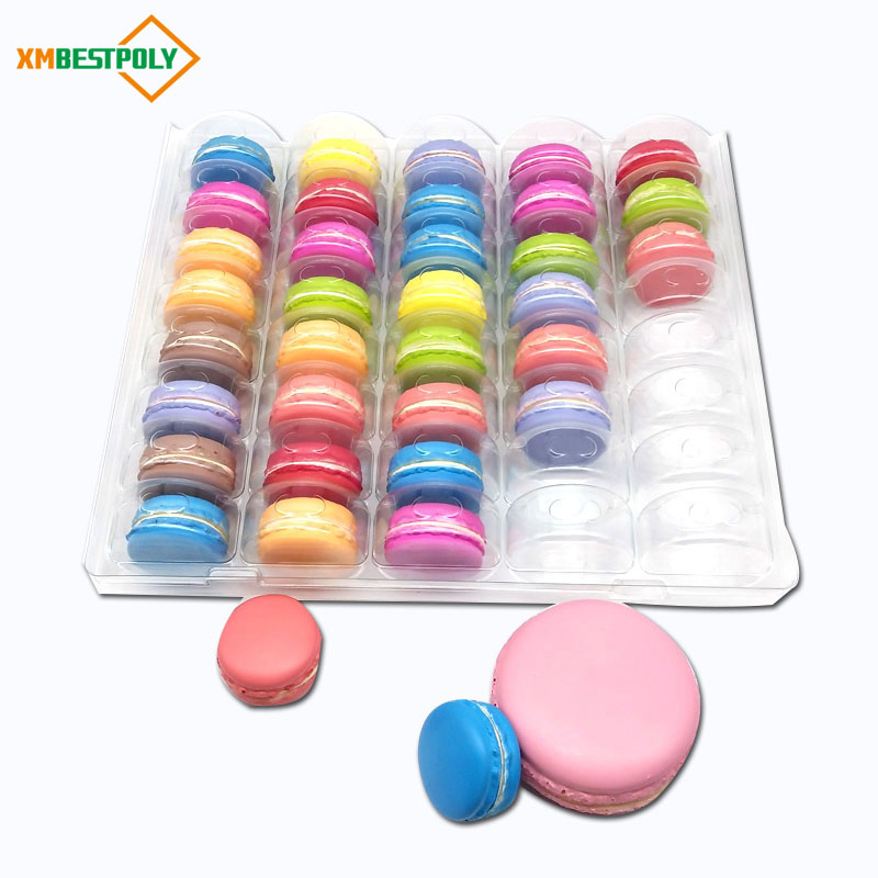 Plastic Macaron Clamshell Packaging of 4 6 12 18 30 40