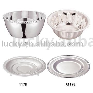 Silver Plated Finger Bowl With Dishes