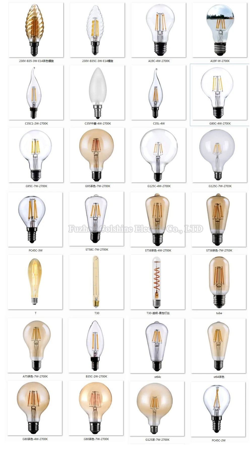 New Arrival G80 Global Lamp 8 Watt Filament LED E27 Clear Glass Edison Lighting Lamp