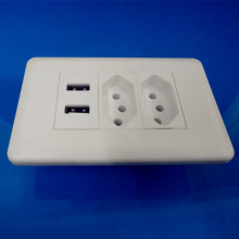 2100mAh Switzerland dual usb wall mount socket outlets