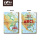 Custom world map style soft-cover notebook