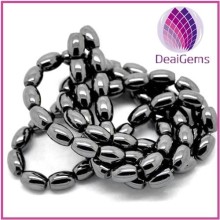 black oval 6x4mm hematite beads