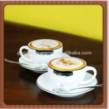 White cappuccino cup and saucer